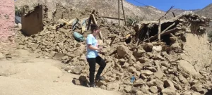 Enfermera de MSF durante la explo trasel terremoto en Marruecos