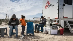 Nuestros equipos brindan servicios de salud mental a personas en Piedras Negras, México, febrero de 2023.