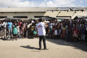 HP activities in Beira - Fighting Cholera with street theatre.