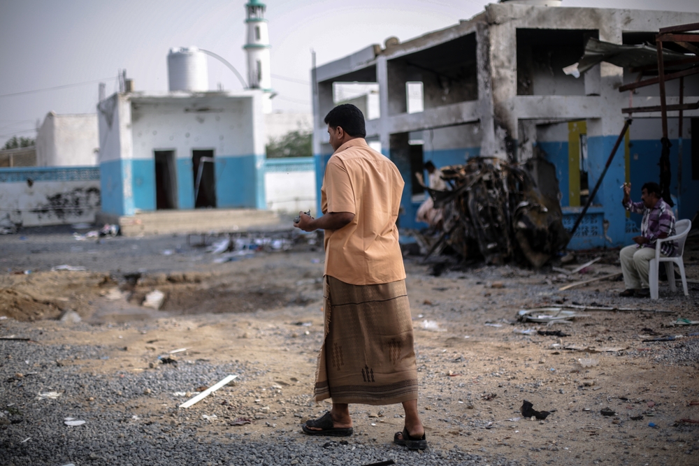 Abs hospital airstrike aftermath, Hajjah, Yemen
