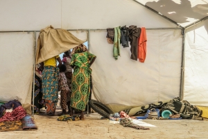 A curious family in Barsalogho IDP camp