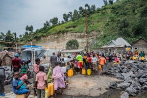 Water distribution in Sake, North Kivu, DRC