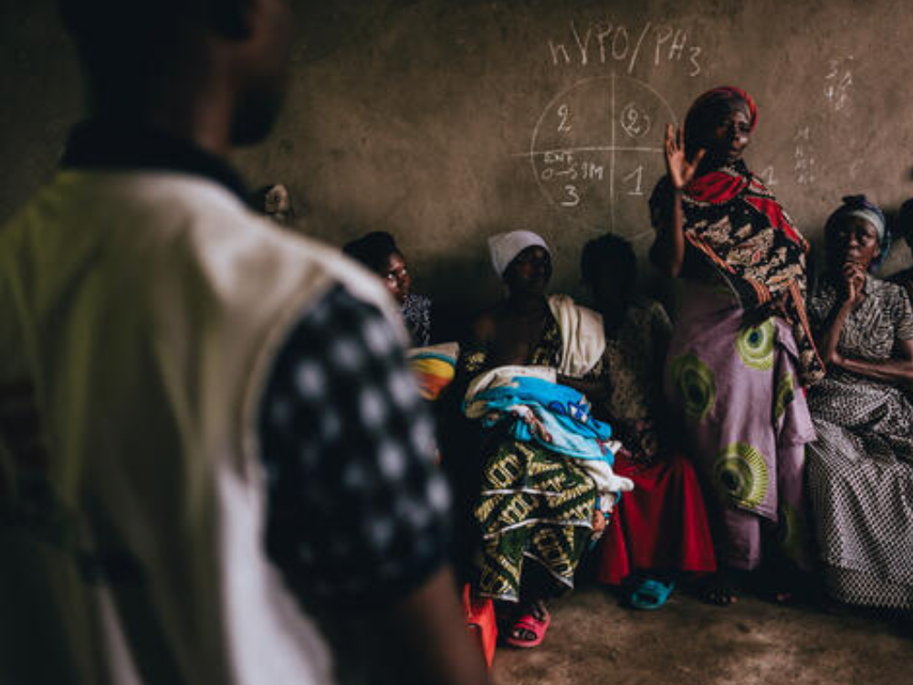 Población desplazada por la violencia, en República Democrática del Congo