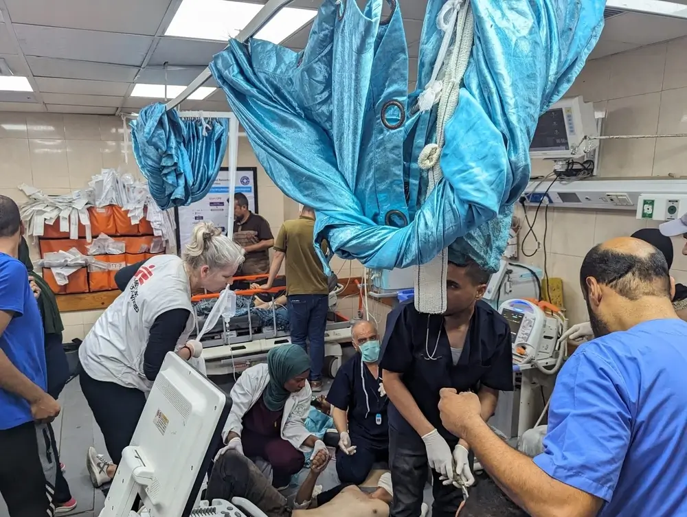 El Hospital Al Aqsa recibe a muchos pacientes heridos