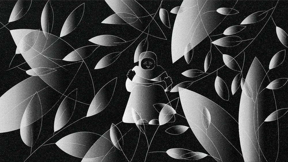 Ilustraciones sobre las historias de violencia y desplazamiento forzado desde Kordofán Sur, Sudán.