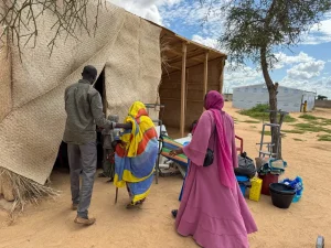 Vista del campamento de tránsito de Tine, Chad, agosto de 2024.