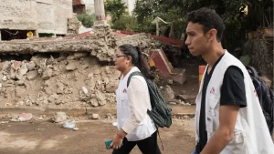 Un equipo de MSF brinda apoyo psicosocial a las personas afectadas por el terremoto en México. San Gregorio en Xochimilco, 2017.