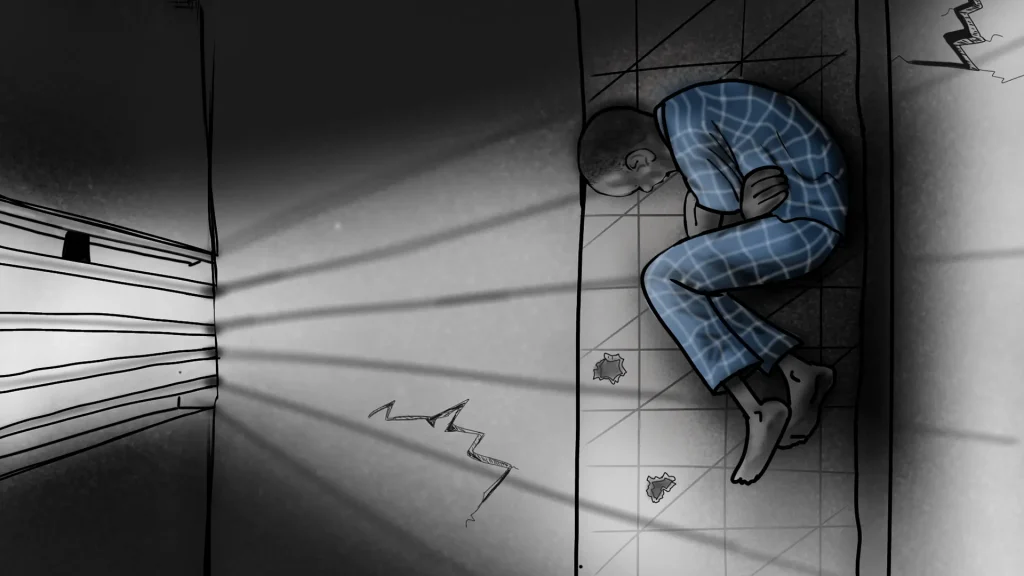 Un solo acto cambió para siempre la vida de Samat Nyuk, de 33 años. Lo que comenzó como una lucha con su mente lo llevó a una celda en lugar de a un hospital.