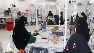 La sala de cuidados intensivos pediátricos en el Hospital de Boost, Afganistán.