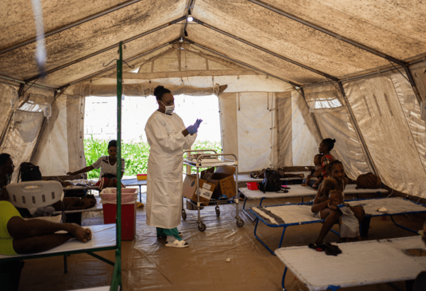 El equipo de MSF atiende a pacientes con cólera en Haití
