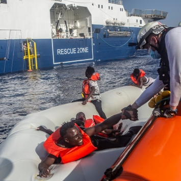 Rescate en el mar Mediterráneo