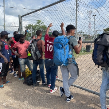 En la estación migratoria de San Vicente