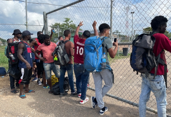 En la estación migratoria de San Vicente
