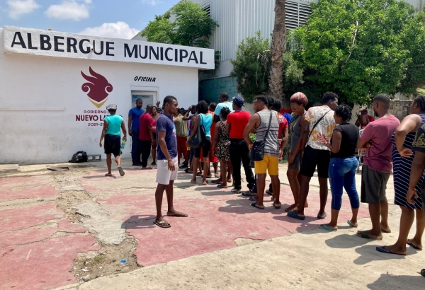 En Nuevo Laredo, los refugios y albergues de la ciudad se encuentran en su máxima capacidad y cientos de solicitantes de asilo continuan llegando a la frontera norte. © Yesika Ocampo / MSF