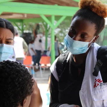 Nuestros equipos en Reynosa, Tamaulipas, realizan actividades de promoción de la salud en dos albergues de la ciudad.