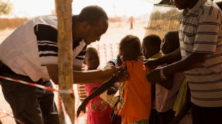 Measles vaccination campaign in Yida refugees camp