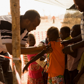 Measles vaccination campaign in Yida refugees camp