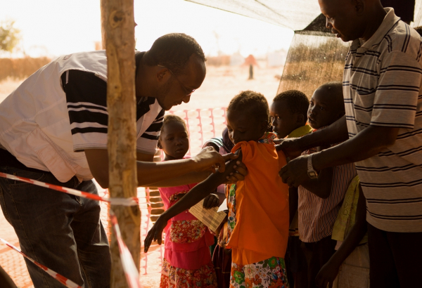 Measles vaccination campaign in Yida refugees camp
