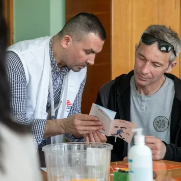 Actividades de salud mental en Vinnytsia para personas que experimentan TEPT relacionado con el conflicto.