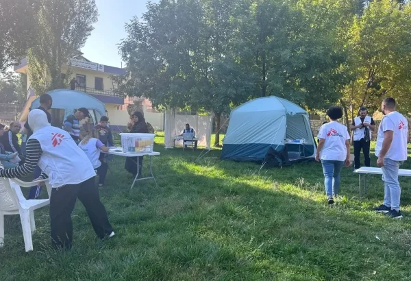 Actividades del equipo de Médicos Sin Fronteras en respuesta al conflicto armado en Líbano.