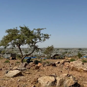 Vista del campamento de Aboutengue, que alberga a refugiados de Sudán. Chad, noviembre de 2024.