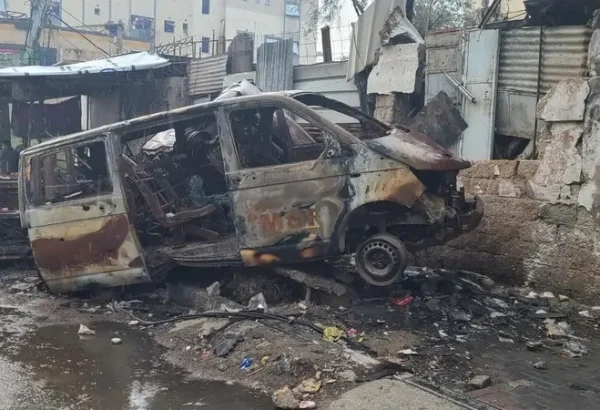 Una ambulancia de MSF destruida en diciembre de 2023 en la ciudad de Gaza. Palestina, noviembre de 2024.