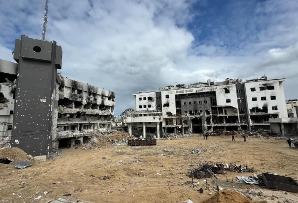 El recinto hospitalario Al Shifa, gravemente destruido en la ciudad de Gaza, Gaza, Palestina, febrero de 2025.