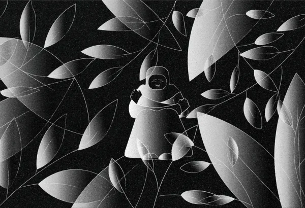 Ilustraciones sobre las historias de violencia y desplazamiento forzado desde Kordofán Sur, Sudán.