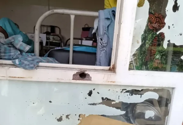 Vista del hospital de Kyeshero en Goma, luego del tiroteo. Repúbñica Democrática del Congo.