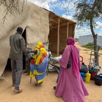 Vista del campamento de tránsito de Tine, Chad, agosto de 2024.