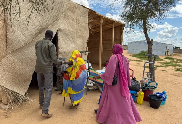 Vista del campamento de tránsito de Tine, Chad, agosto de 2024.