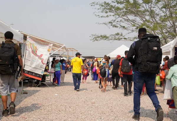 Durante varios meses, los equipos de MSF estuvieron presentes en el centro de ayuda humanitaria de El Pescadero, donde, junto con otras ONG, brindamos asistencia humanitaria a personas en situación de movilidad. Honduras, mayo de 2024.