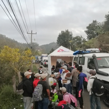 MSF intervention during Honduran caravan
