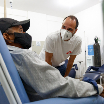 MSF International President, Dr. Christos Christou, in Rondônia, Brazil