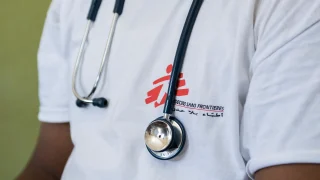 Am Timan, Chad 2015 Moussa Algoni, (enfermero y líder del equipo médico de 2015 en Am Timan de la República Centroafricana)