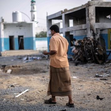 Abs hospital airstrike aftermath, Hajjah, Yemen