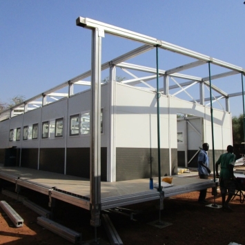 Construction of the new MSF health Structure in Doro, South Sudan