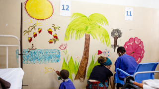 HIV positive children in DRC - a mural tells a story