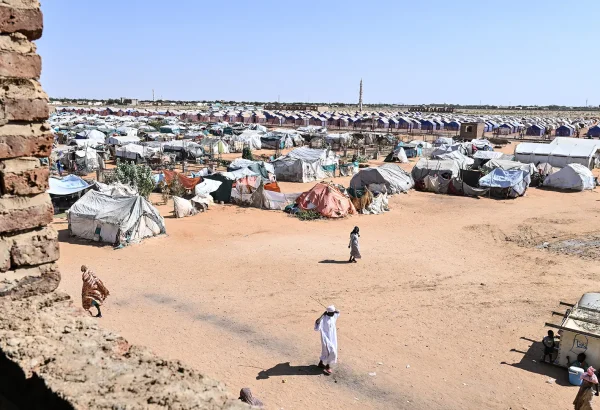 Personas desplazadas sudaneses en el campo de Al-Mina Al Muwahad en El Obeid, Sudán.