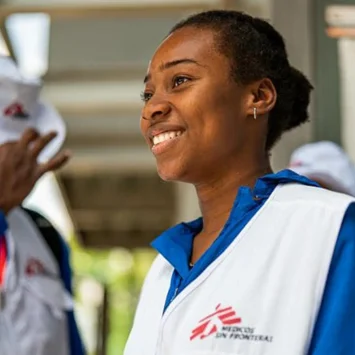 Campamento de personas migrantes en CDMX