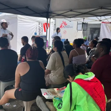 Los equipos de MSF atendieron a integrantes de la primera caravana migrante de este 2025 en México.