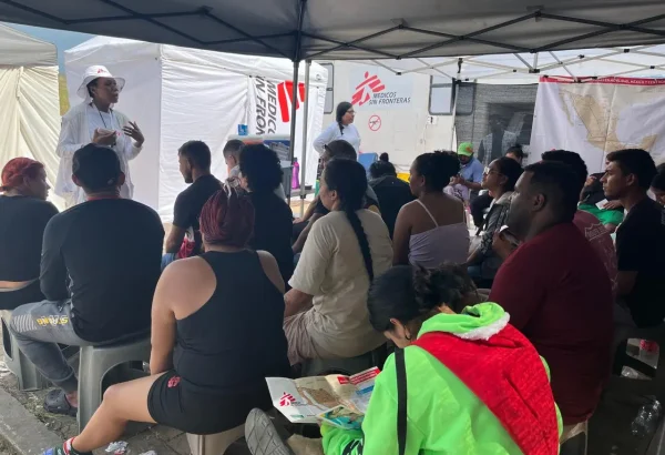 Los equipos de MSF atendieron a integrantes de la primera caravana migrante de este 2025 en México.